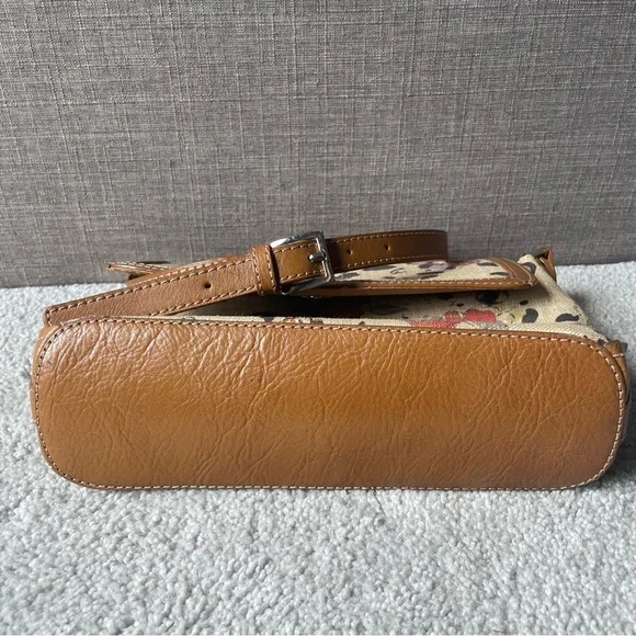 Etienne Aigner Linen & Leather Trim Shoulder Bag - Picture 6 of 12